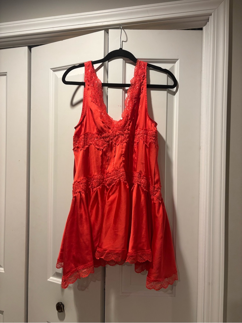 Free People Intimately "In This Groove"
Mini Slip Dress in Poppy Red